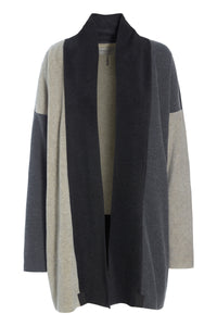 NO WASTE CARDIGAN - 7175 - GREY/SAND