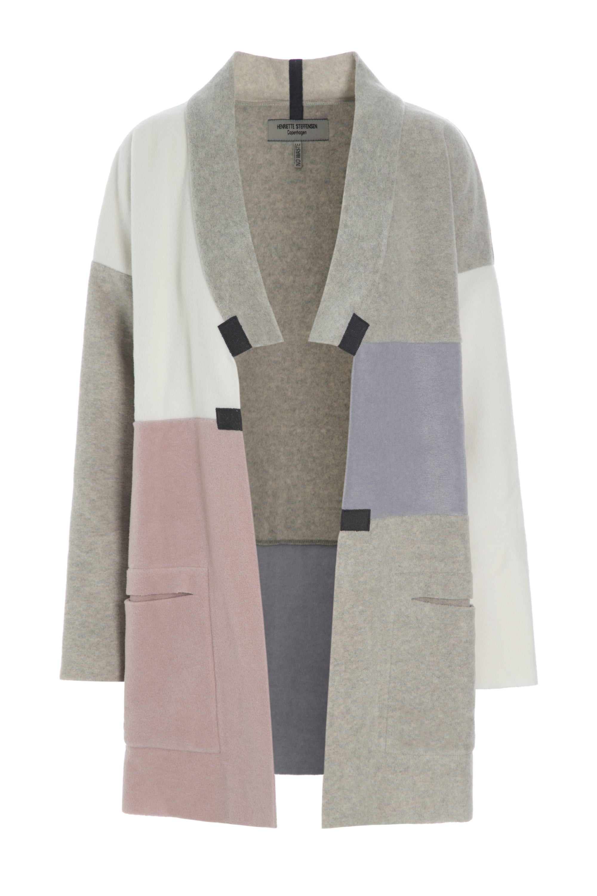 HENRIETTE STEFFENSEN COPENHAGEN NO WASTE CARDIGAN V-NECK - 7127 CARDIGANS MULTICOLOR SS20 110