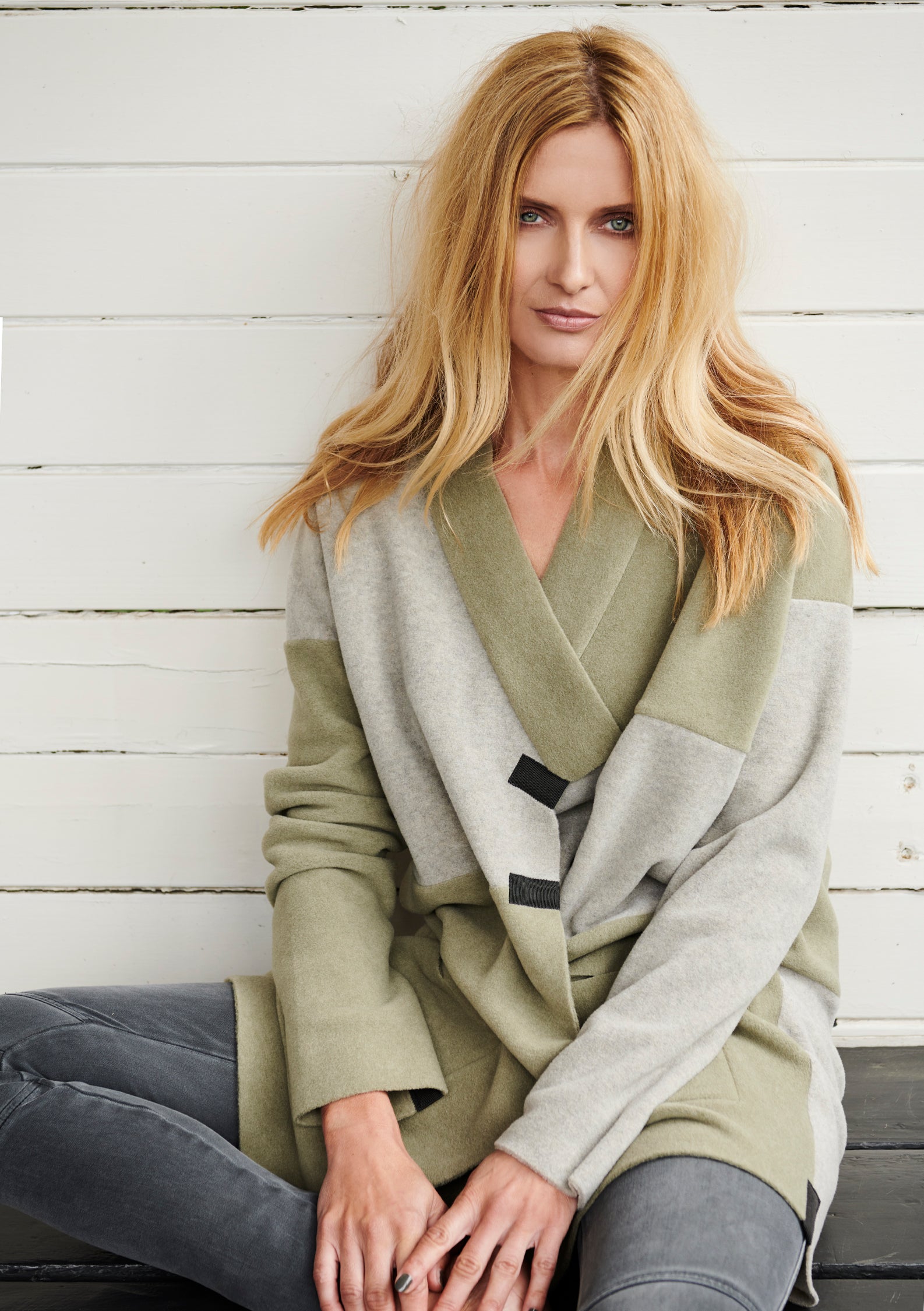 HENRIETTE STEFFENSEN COPENHAGEN NO WASTE CARDIGAN V-NECK - 7127 CARDIGANS OLIVE/SAND 612