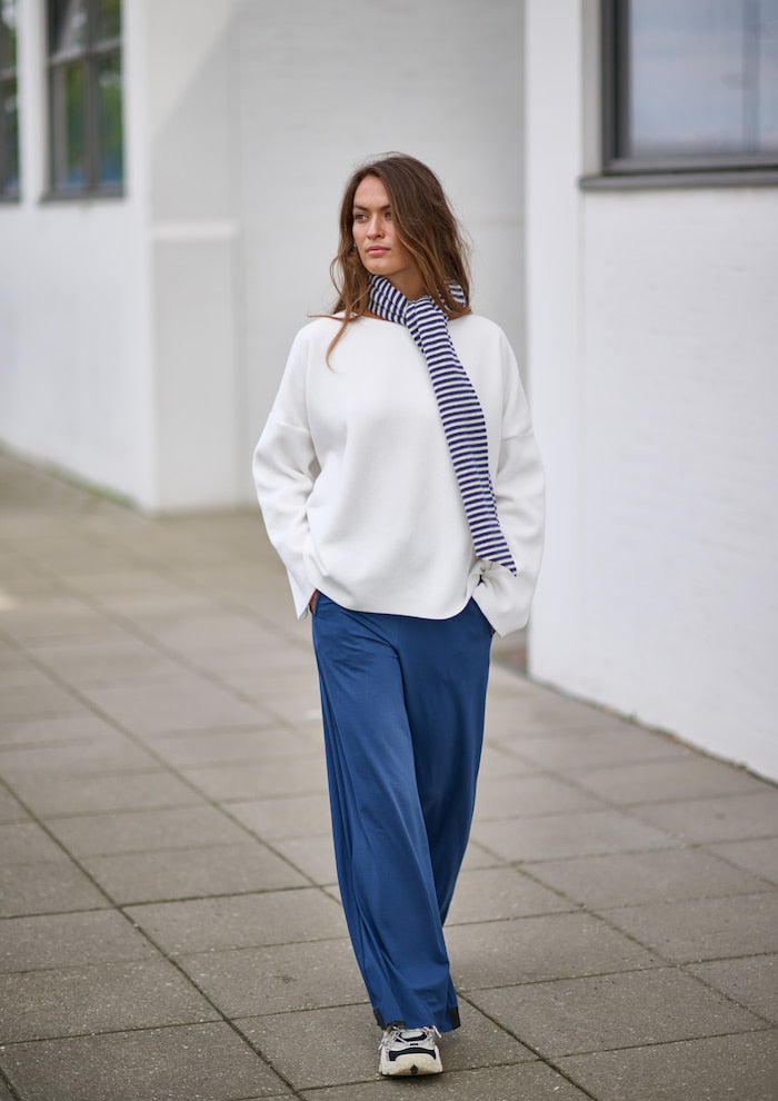 HENRIETTE STEFFENSEN COPENHAGEN NO WASTE FLARE TROUSERS LONG - 99021NW BUKSER BLUE 500