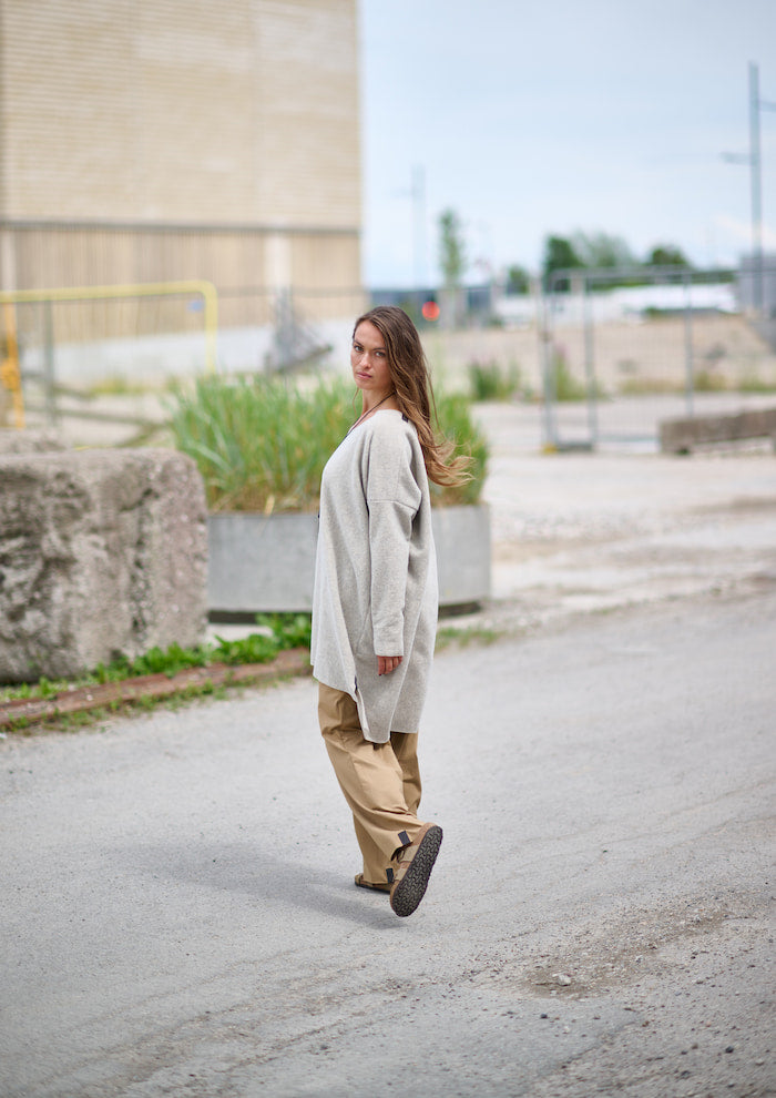 HENRIETTE STEFFENSEN COPENHAGEN NO WASTE FLARE TROUSERS LONG - 99021NW BUKSER CAMEL 815