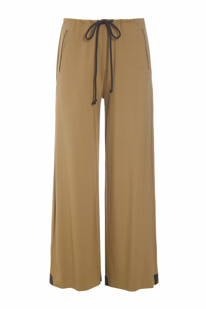 HENRIETTE STEFFENSEN COPENHAGEN NO WASTE FLARE TROUSERS LONG - 99021NW BUKSER CAMEL 815
