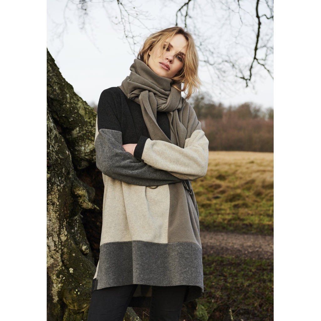 HENRIETTE STEFFENSEN COPENHAGEN NO WASTE PATCH TUNIC - 1322 TUNICS GREY/SA/MOLE/ROCK/SB 908