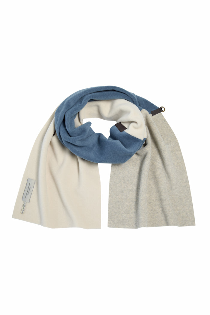 HENRIETTE STEFFENSEN COPENHAGEN NO WASTE SCARF - 4063NW SCARFS DUSTY BLUE/KIT/SAND 732
