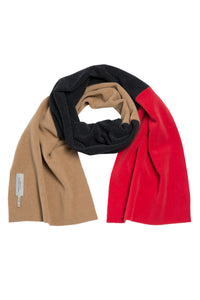 NO WASTE SCARF - 4063 NW - CAMEL/SOFT BLACK/RED