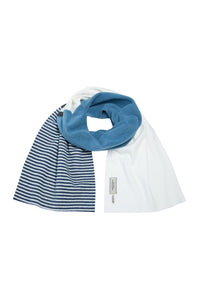 NO WASTE SCARF - 4063 NW - DUSTY BLUE/OW/BLUE STRIPE