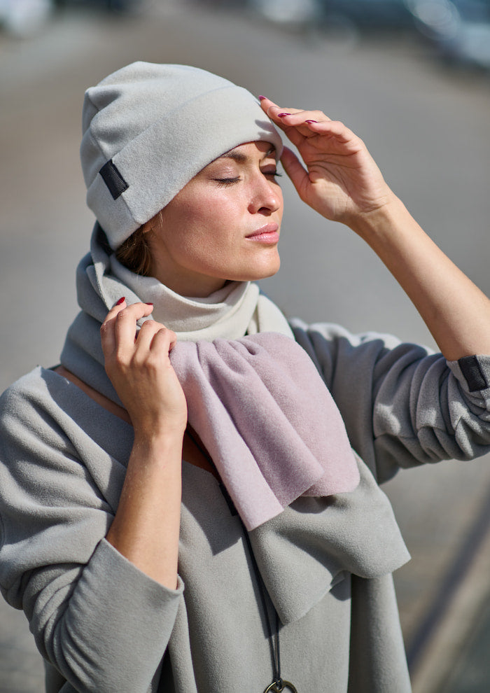 HENRIETTE STEFFENSEN COPENHAGEN NO WASTE SCARF - 4063 NW SCARFS ELEPHANT/KIT/NUDE 461
