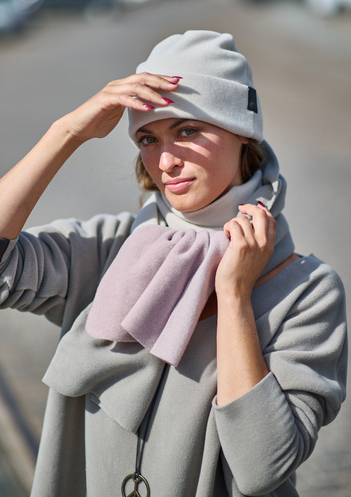 HENRIETTE STEFFENSEN COPENHAGEN NO WASTE SCARF - 4063 NW SCARFS ELEPHANT/KIT/NUDE 461