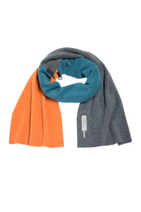 NO WASTE SCARF - 4063 NW - GREY/PETROL/SAFRAN