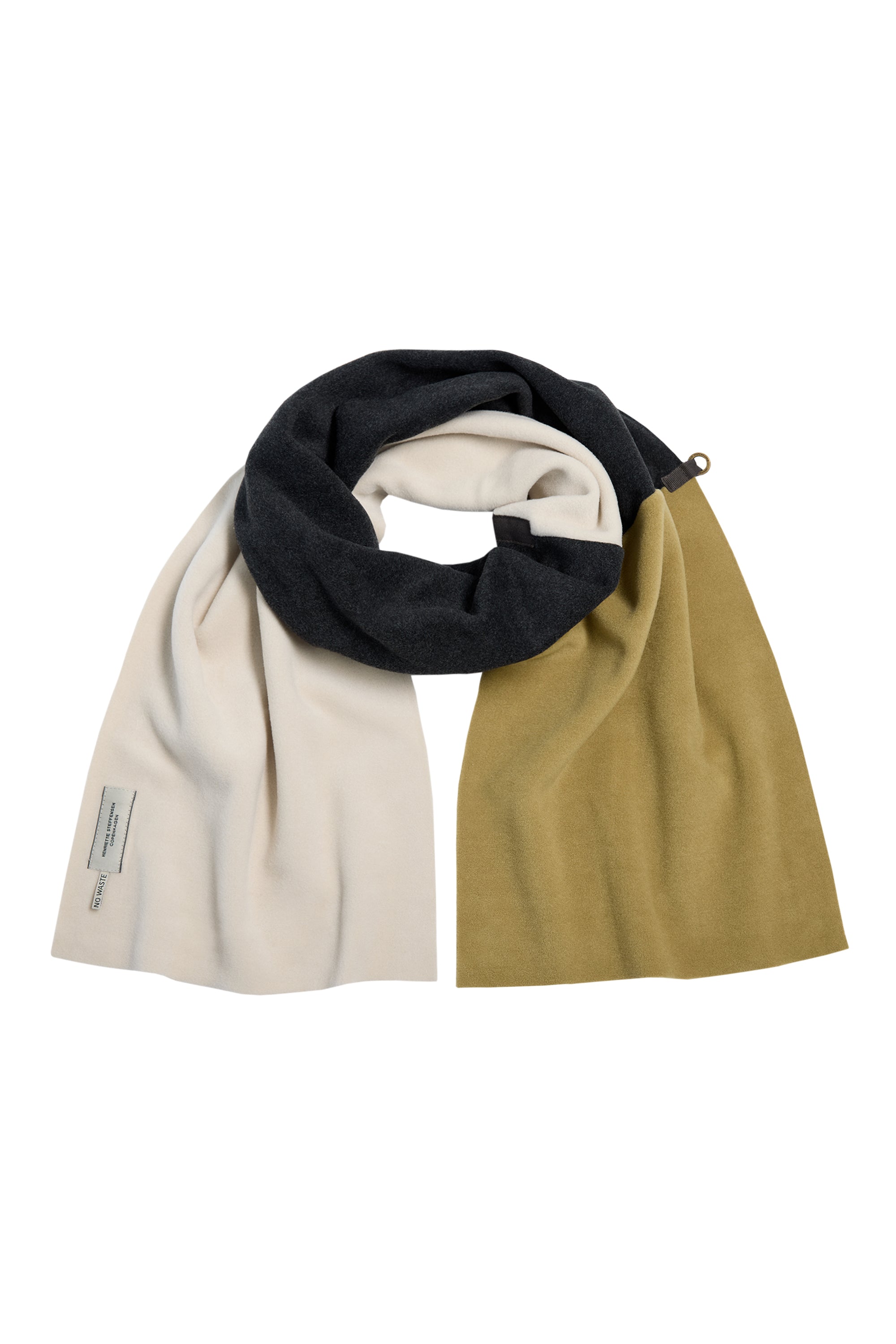 HENRIETTE STEFFENSEN COPENHAGEN NO WASTE SCARF - 4063 NW SCARFS OLIVE/SB/KIT 327