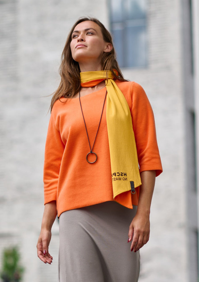 HENRIETTE STEFFENSEN COPENHAGEN NO WASTE SCARF - 94080NW SCARFS ORANGE/SAFRAN 457