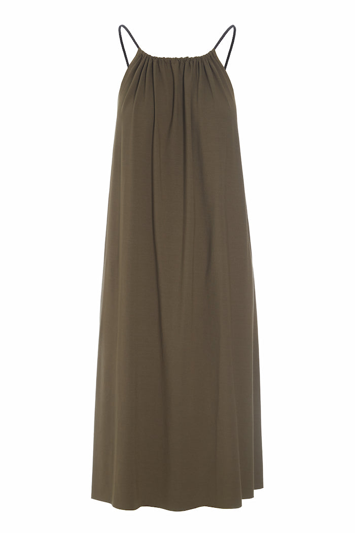 HENRIETTE STEFFENSEN COPENHAGEN NO WASTE STRAP DRESS - 98061NW KJOLER BARK 320