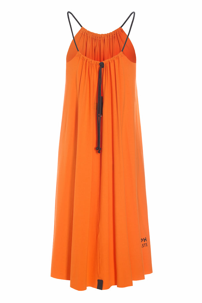 HENRIETTE STEFFENSEN COPENHAGEN NO WASTE STRAP DRESS - 98061NW KJOLER ORANGE 773