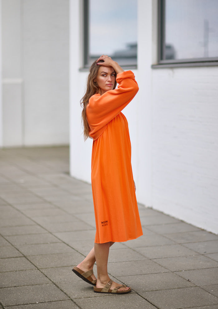 HENRIETTE STEFFENSEN COPENHAGEN NO WASTE STRAP DRESS - 98061NW KJOLER ORANGE 773