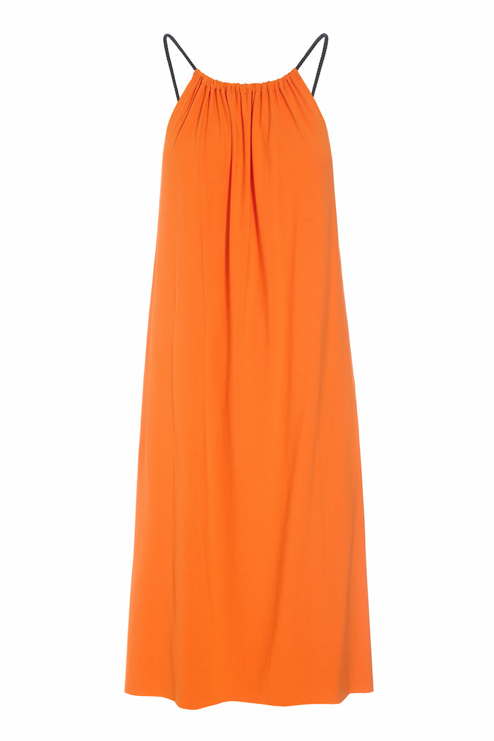 HENRIETTE STEFFENSEN COPENHAGEN NO WASTE STRAP DRESS - 98061NW KJOLER ORANGE 773