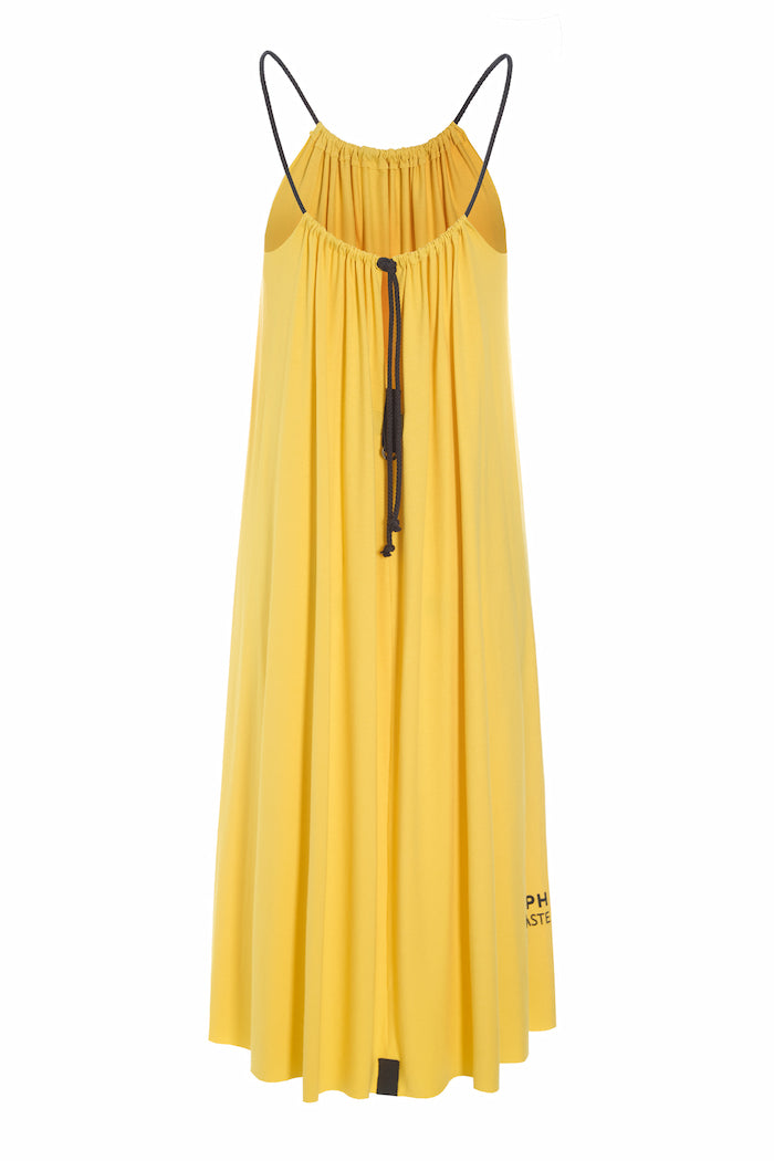 HENRIETTE STEFFENSEN COPENHAGEN NO WASTE STRAP DRESS - 98061NW KJOLER YELLOW 704