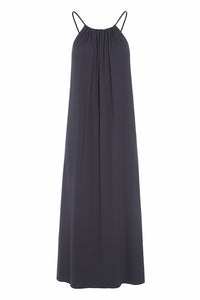 NO WASTE STRAP DRESS LONG - 98062NW - DEEP BLUE