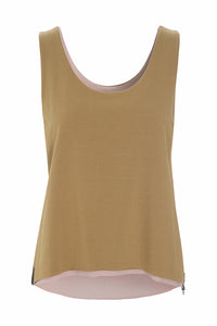 NO WASTE TOP - 96093NW - CAMEL/NUDE