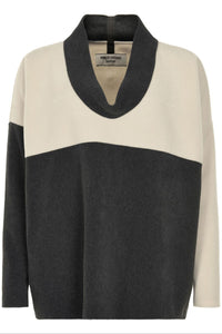 NW SWEATER COLLAR- 1314 - SOFT BLACK/WINTER WHITE
