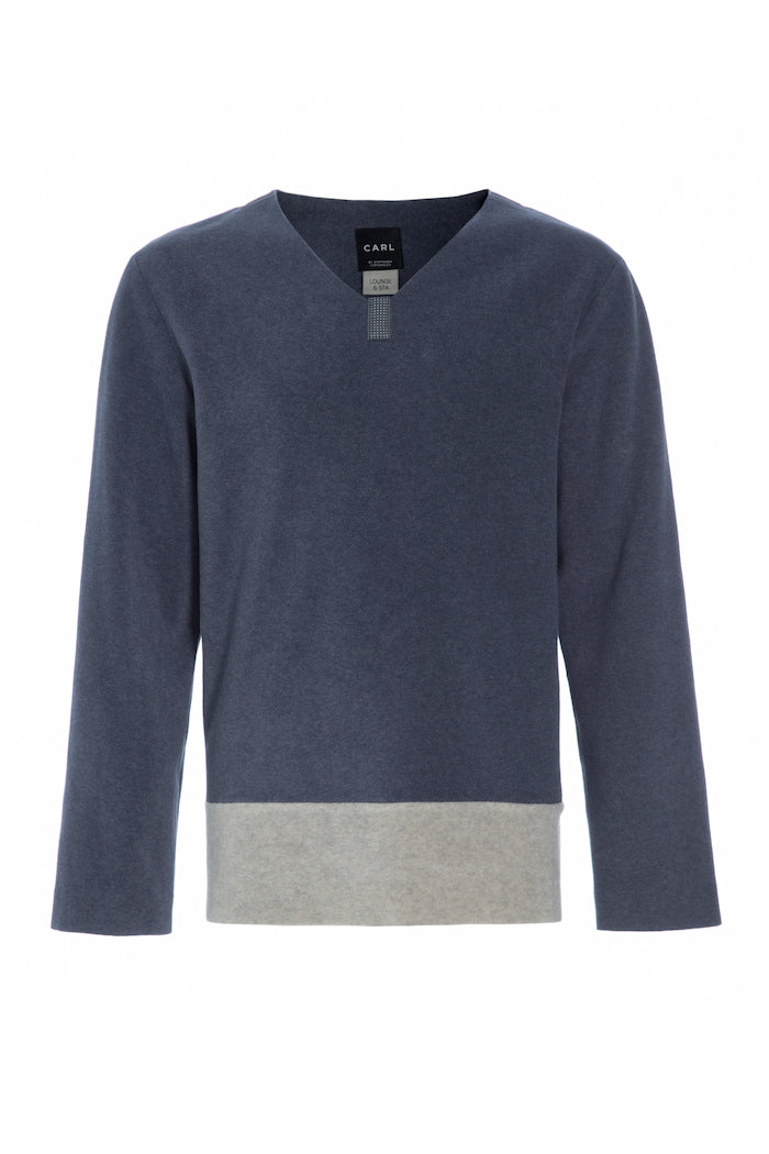 CARL BY STEFFENSEN COPENHAGEN ONE SIZE BLOUSE MEN - 1013C BLOUSES & SWEATERS GREY/SAND 940