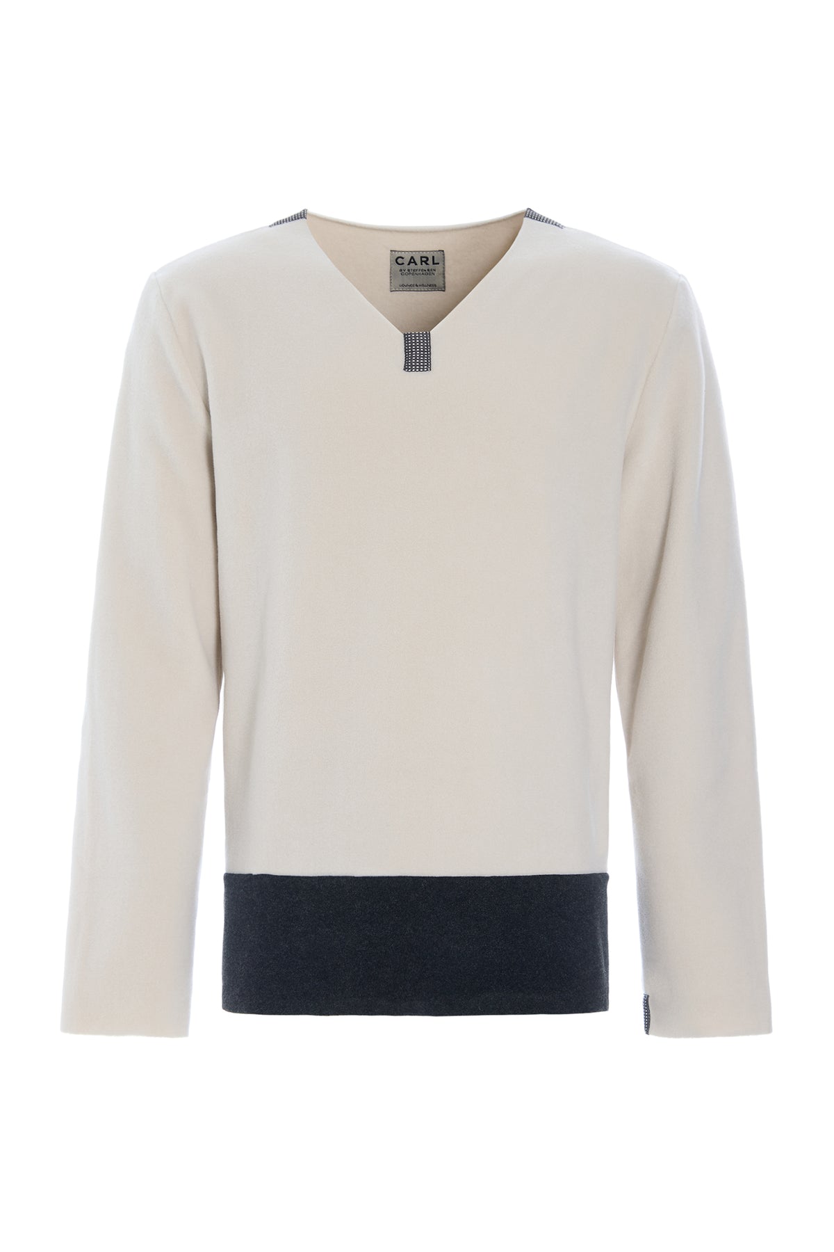 CARL BY STEFFENSEN COPENHAGEN ONE SIZE BLOUSE MEN - 1013C BLOUSES & SWEATERS KIT/SOFT BLACK 642