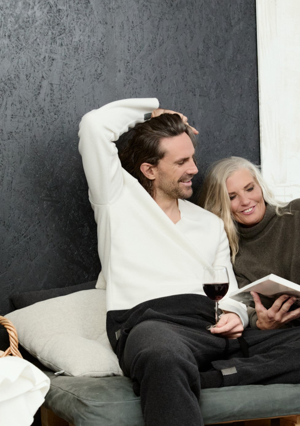 CARL BY STEFFENSEN COPENHAGEN ONE SIZE BLOUSE MEN - 1013C BLOUSES & SWEATERS OFF WHITE/SOFT BLACK 454