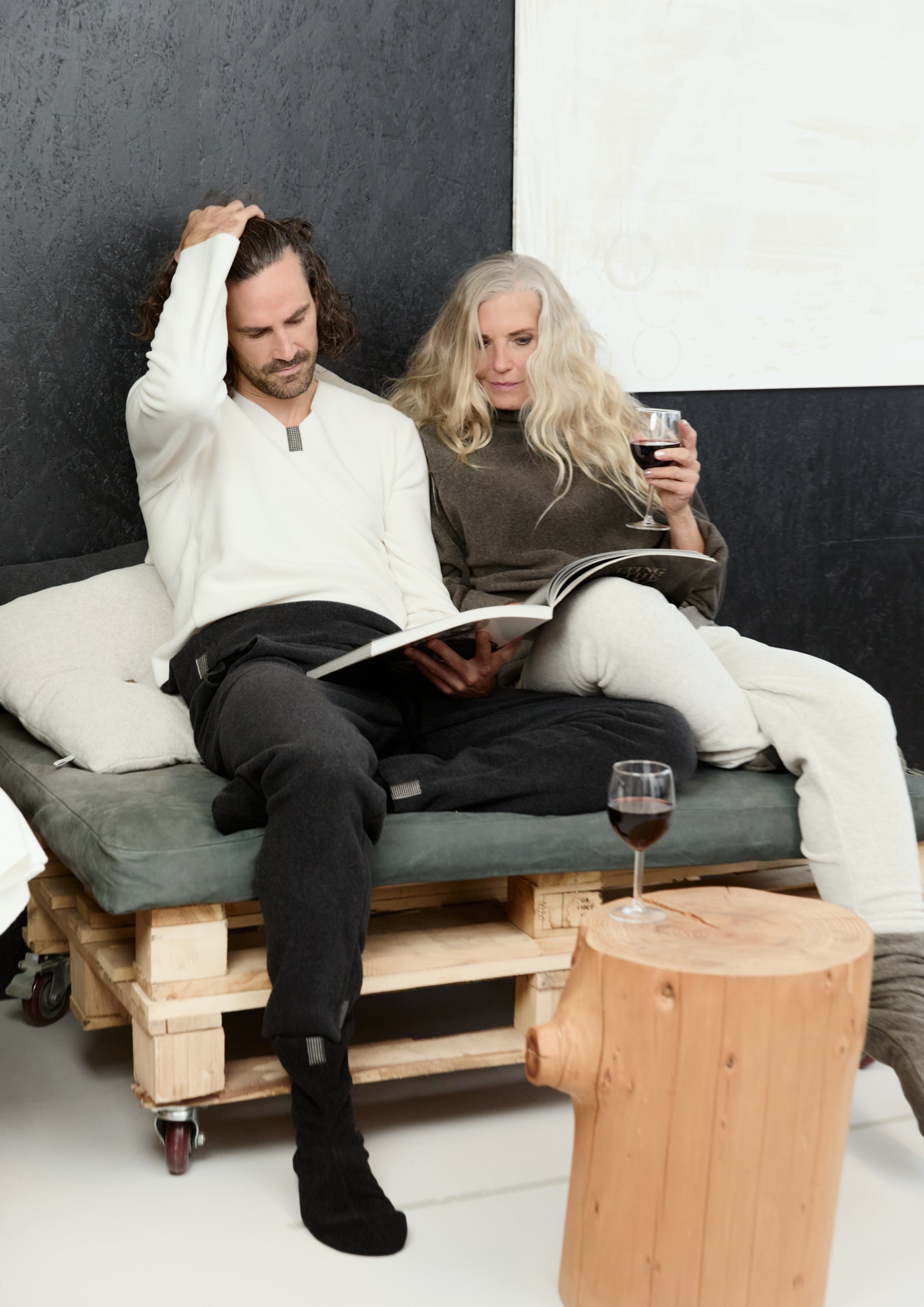 CARL BY STEFFENSEN COPENHAGEN ONE SIZE BLOUSE MEN - 1013C BLOUSES & SWEATERS OFF WHITE/SOFT BLACK 454