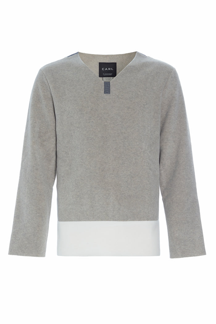 CARL BY STEFFENSEN COPENHAGEN ONE SIZE BLOUSE MEN - 1013C BLOUSES & SWEATERS SAND/OFF WHITE 450
