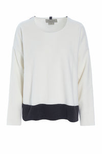 ONE SIZE BLOUSE WOMEN - 1335 - OFF WHITE/SOFT BLACK