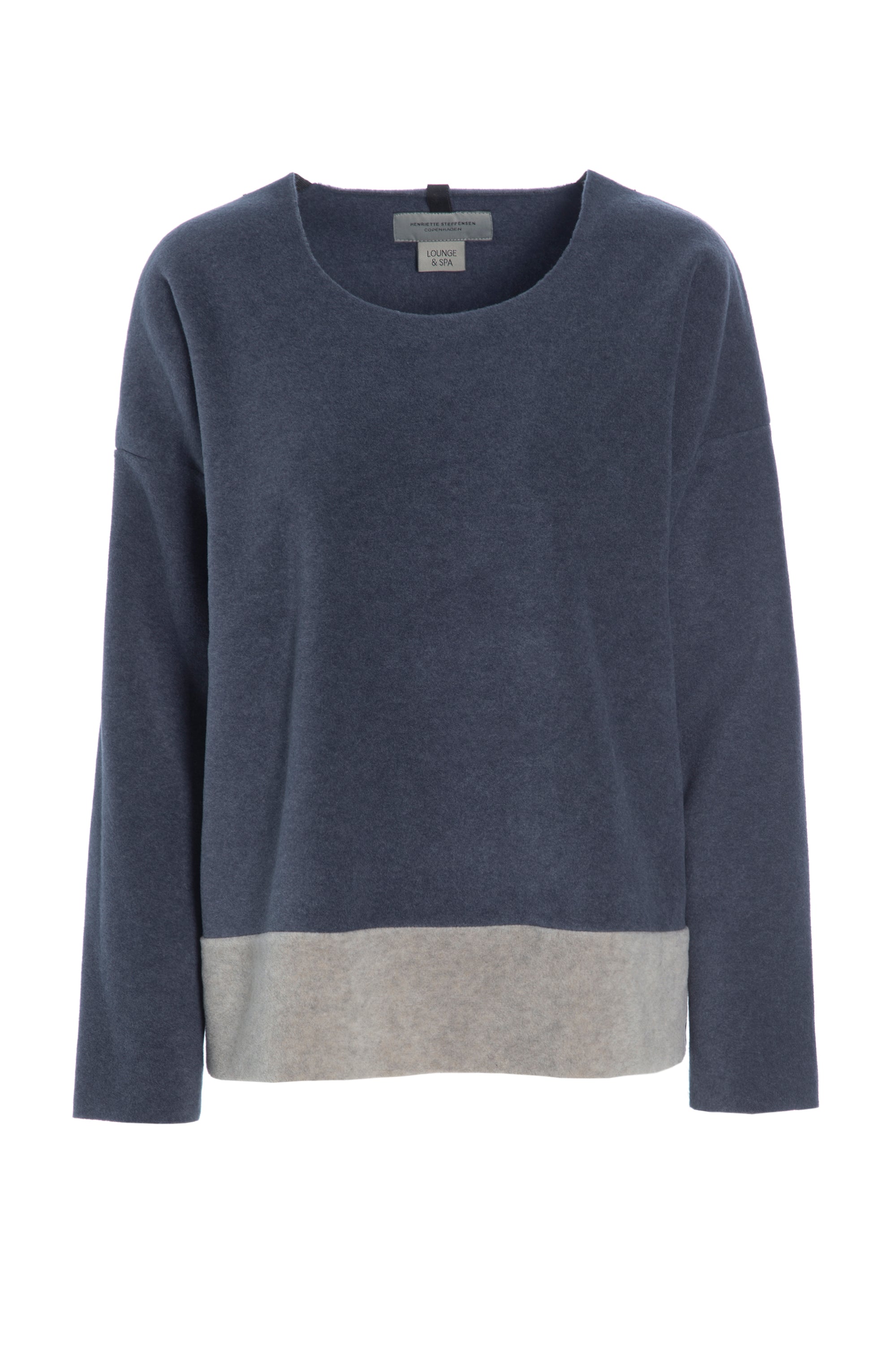 HENRIETTE STEFFENSEN COPENHAGEN ONE SIZE BLOUSE WOMEN - 1335 BLOUSES & SWEATERS SOFT BLUE/SAND 453