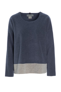 ONE SIZE BLOUSE WOMEN - 1335 - SOFT BLUE/SAND
