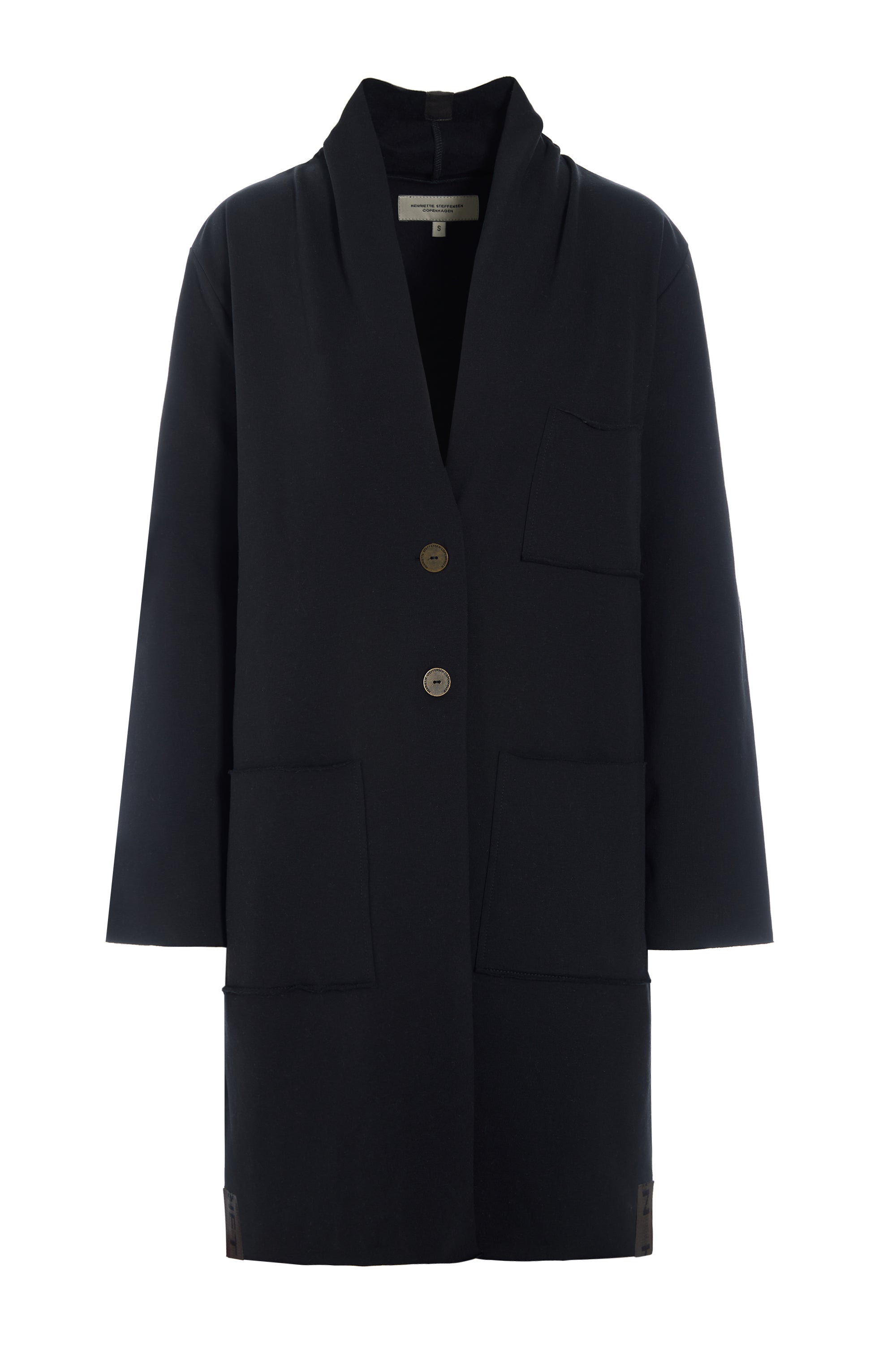 HENRIETTE STEFFENSEN COPENHAGEN OVERSIZED BLAZER - 77005 CARDIGANS BLACK 900