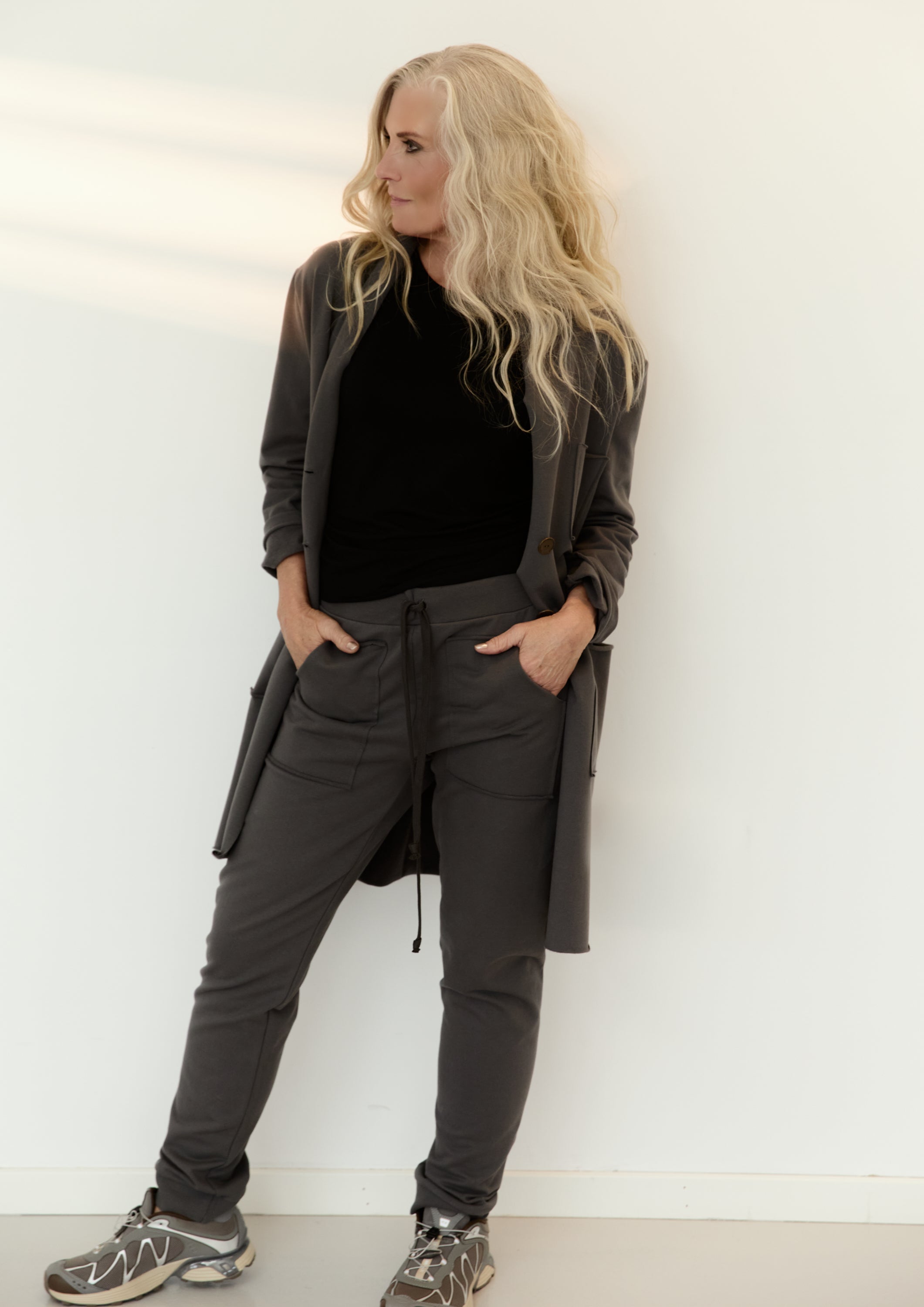 HENRIETTE STEFFENSEN COPENHAGEN OVERSIZED BLAZER - 77005 CARDIGANS GREY 905