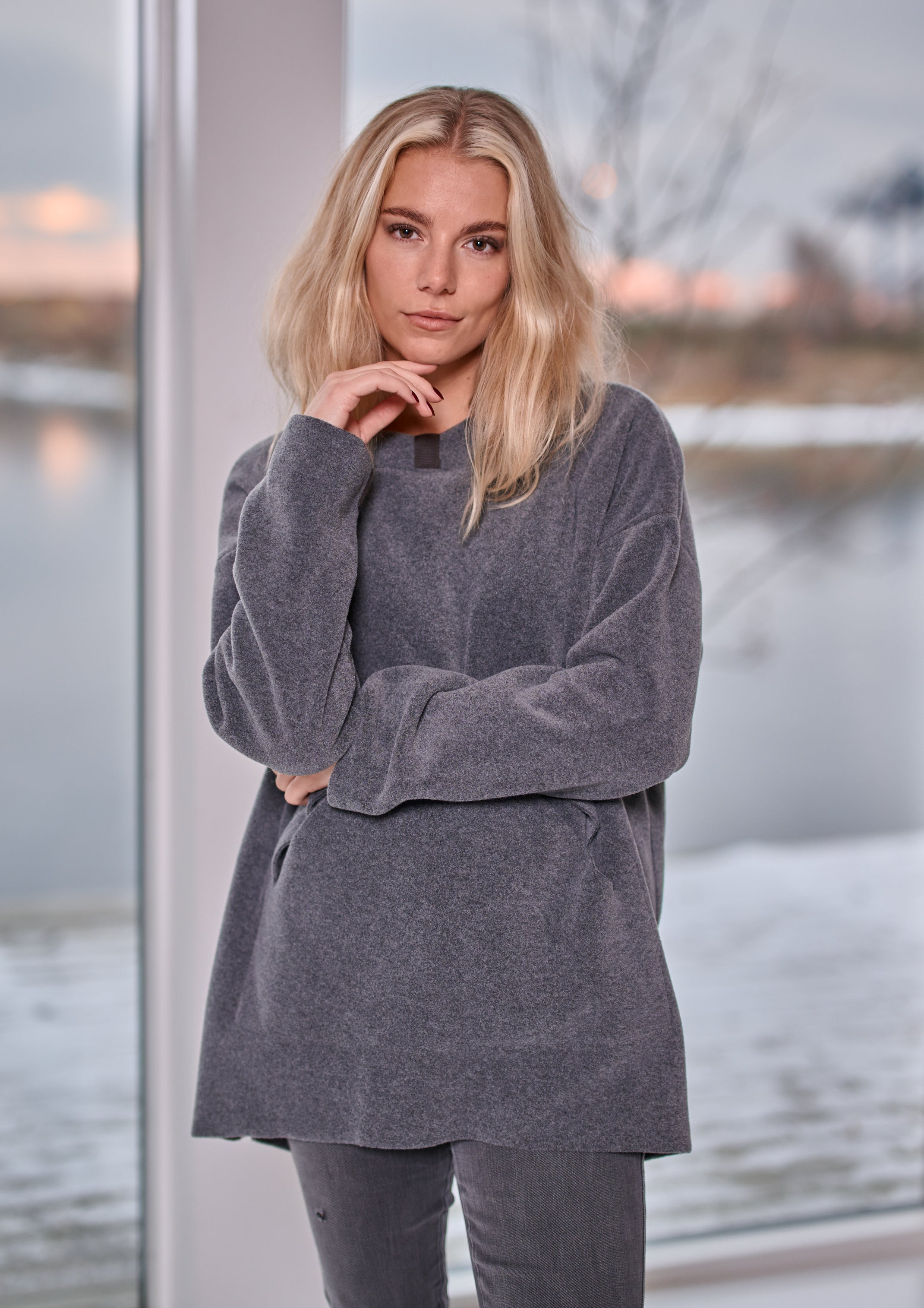 HENRIETTE STEFFENSEN COPENHAGEN OVERSIZE HOODIE - 7160 HOODIES GREY 905