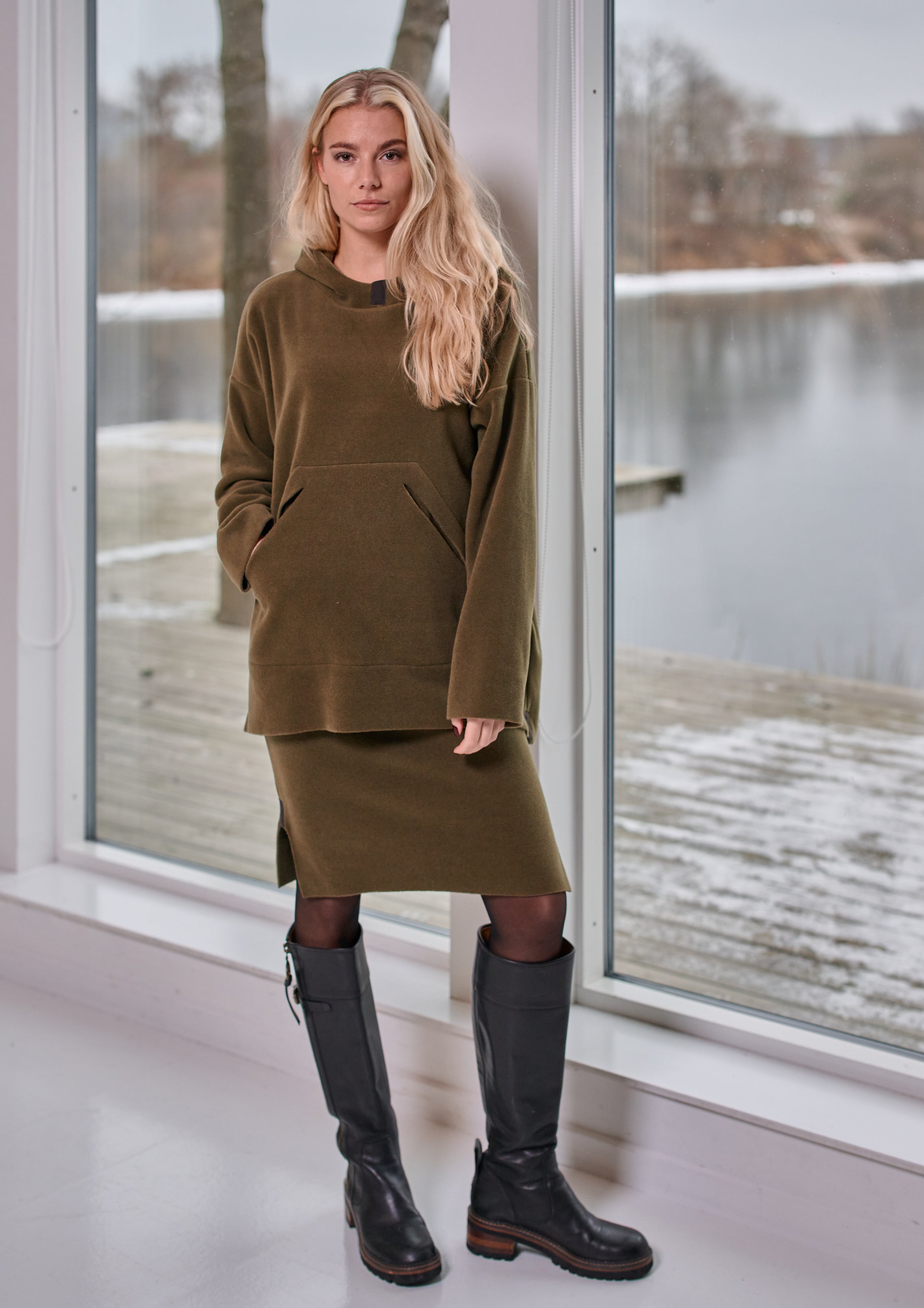 HENRIETTE STEFFENSEN COPENHAGEN OVERSIZE HOODIE - 7160 HOODIES MOSS 611