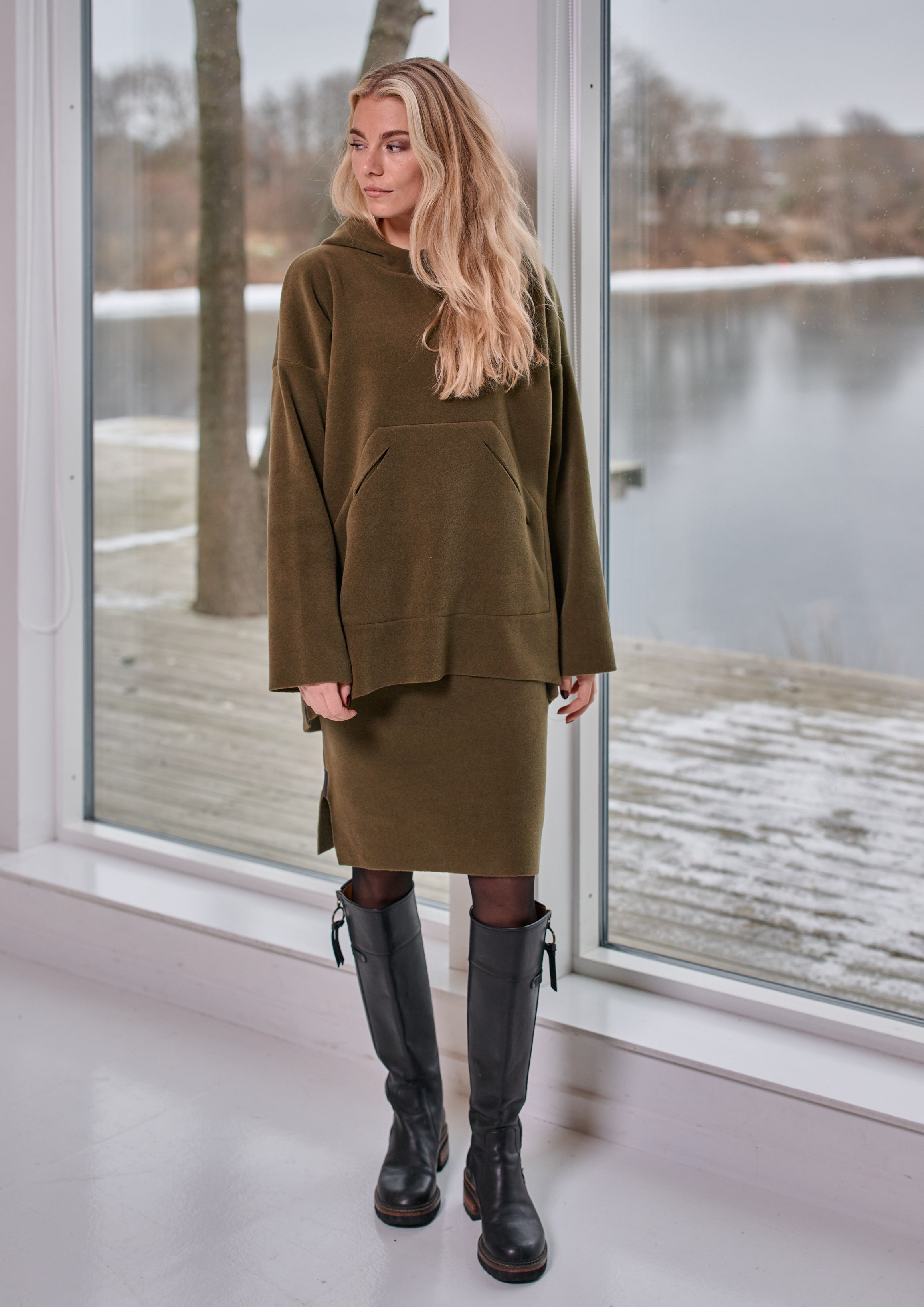 HENRIETTE STEFFENSEN COPENHAGEN OVERSIZE HOODIE - 7160 HOODIES MOSS 611