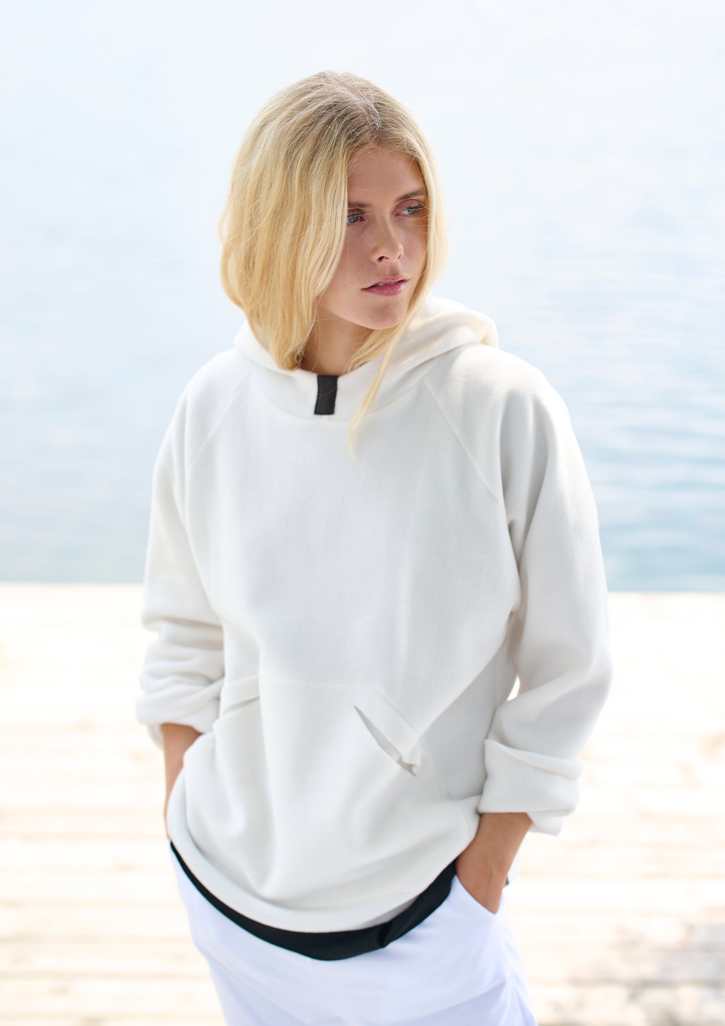 HENRIETTE STEFFENSEN COPENHAGEN OVERSIZE HOODIE - 7160 HOODIES OFF WHITE 802