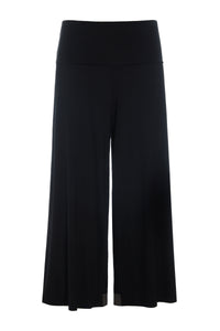 PANTS FOLD DOWN WAIST 3/4 - 99017 - BLACK