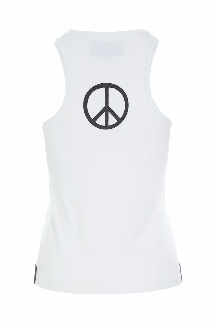 HENRIETTE STEFFENSEN COPENHAGEN PEACE TANK TOP - 96087 T-SHIRTS WHITE 816