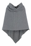 PONCHO - 4026 - STRIPES B&W