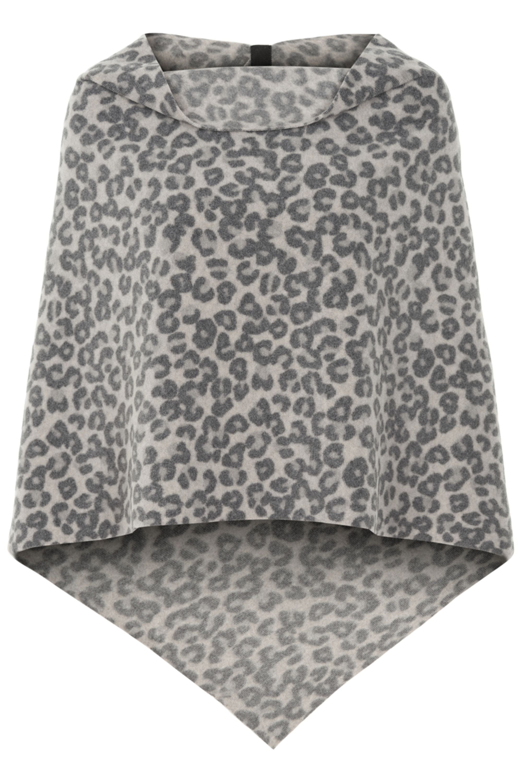 HENRIETTE STEFFENSEN COPENHAGEN PONCHO - 4026P PONCHOS LEOPARD grey 105