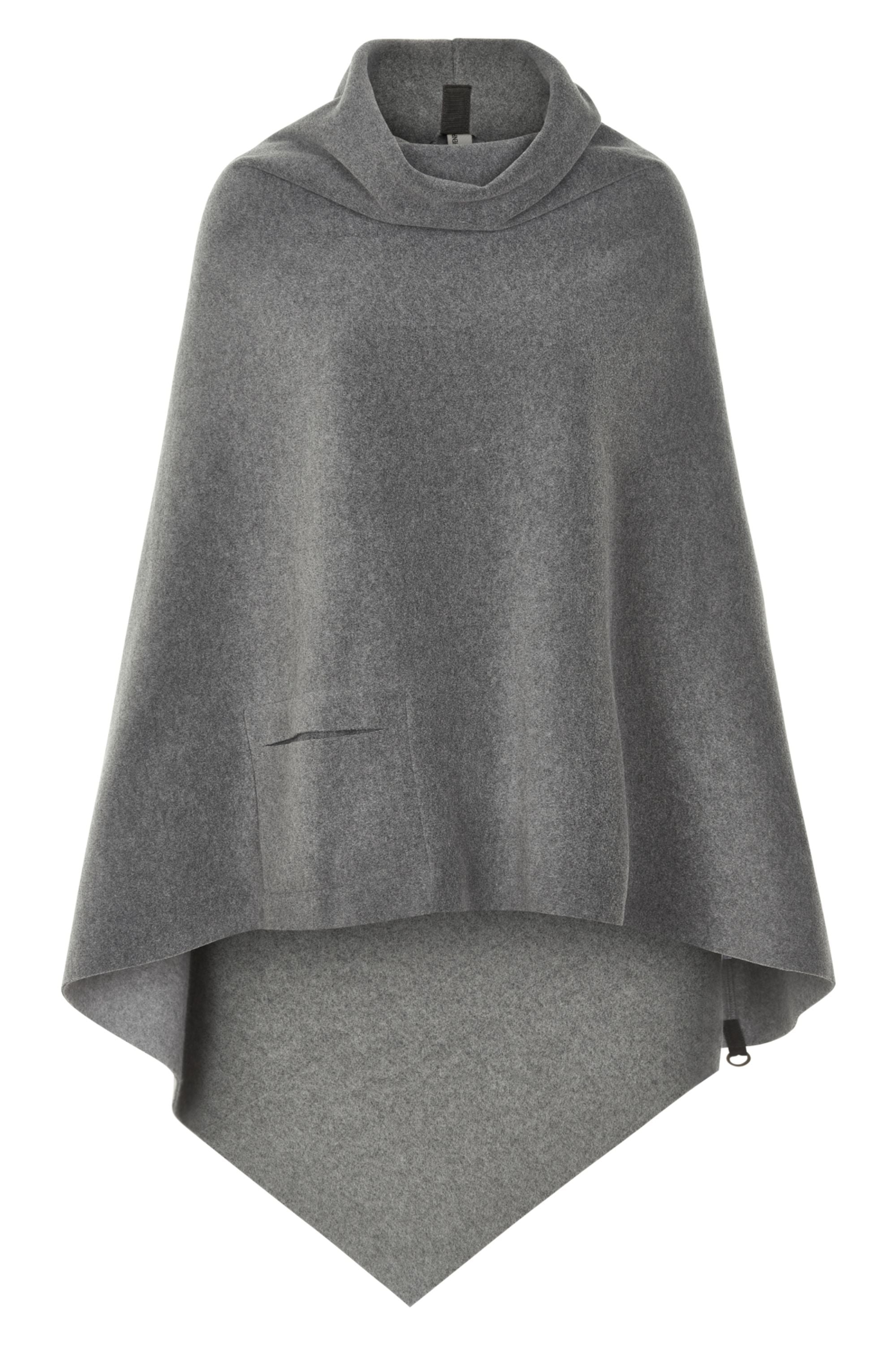 HENRIETTE STEFFENSEN COPENHAGEN PONCHO HIGH NECK - 4060 PONCHOS GREY 905