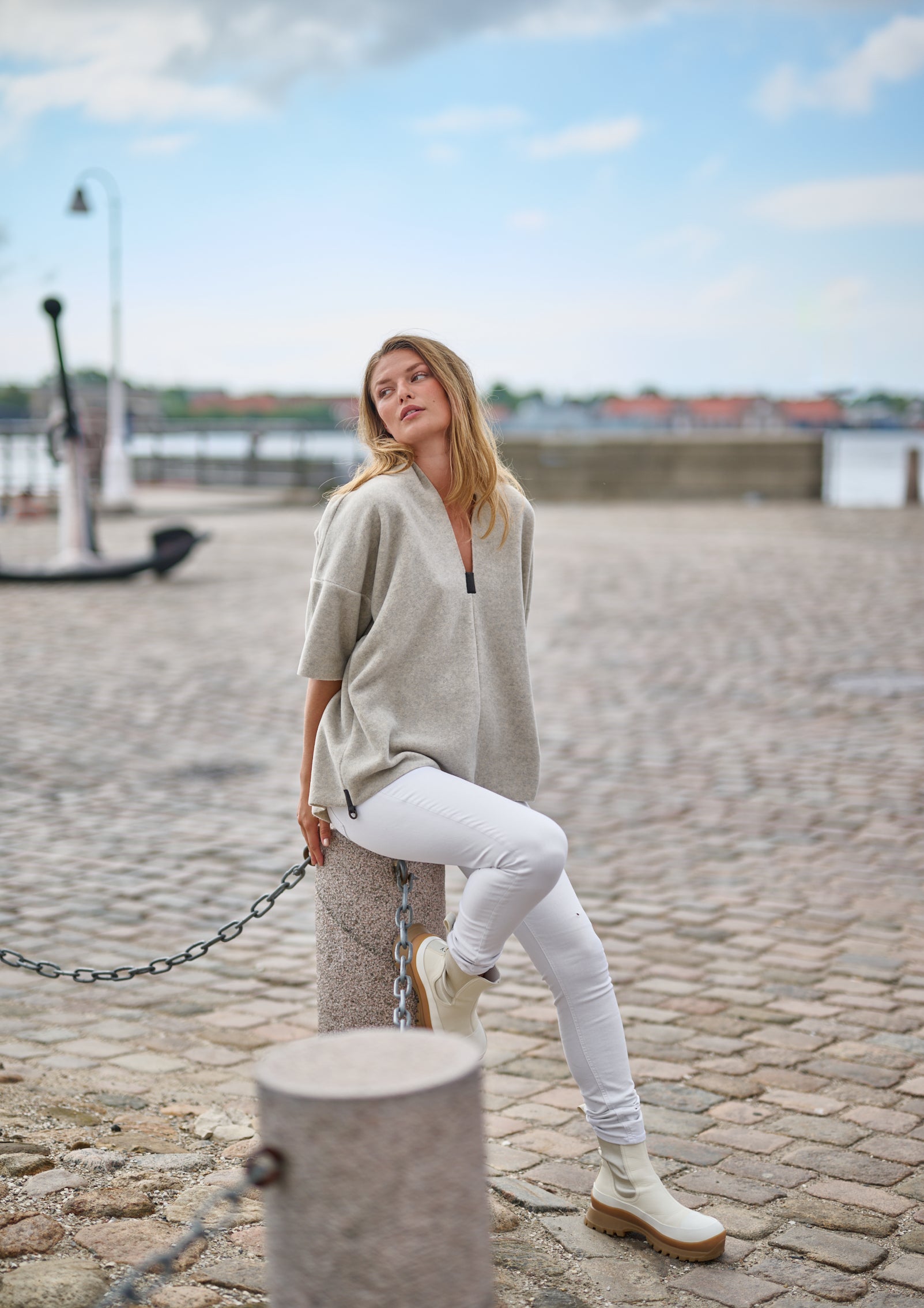 HENRIETTE STEFFENSEN COPENHAGEN PULLOVER - 1361 BLUSER SAND 805