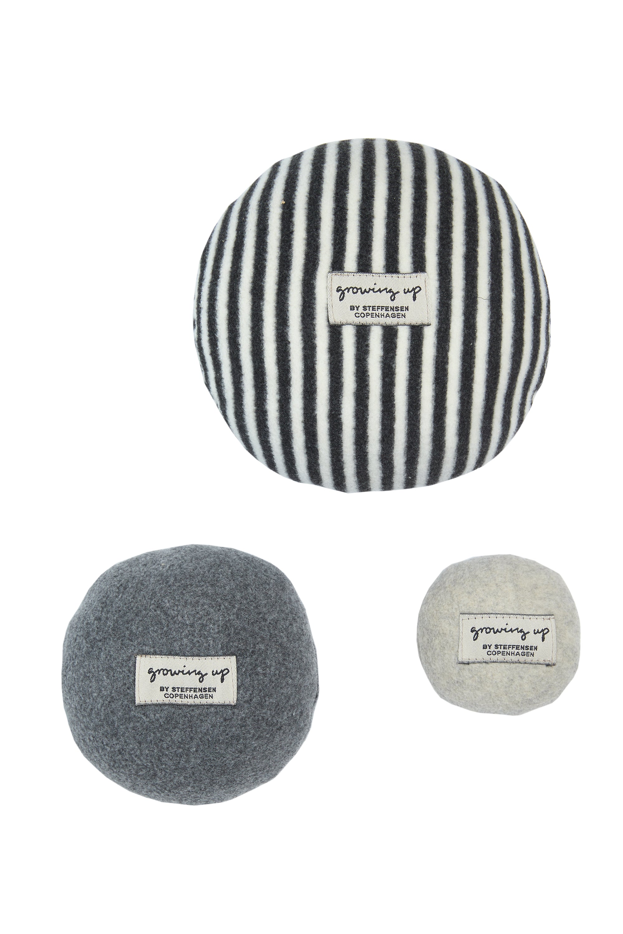 GROWING UP ROUND PILLOW BALLS - 509 GU PUDER STRIB / GREY / SAND 463