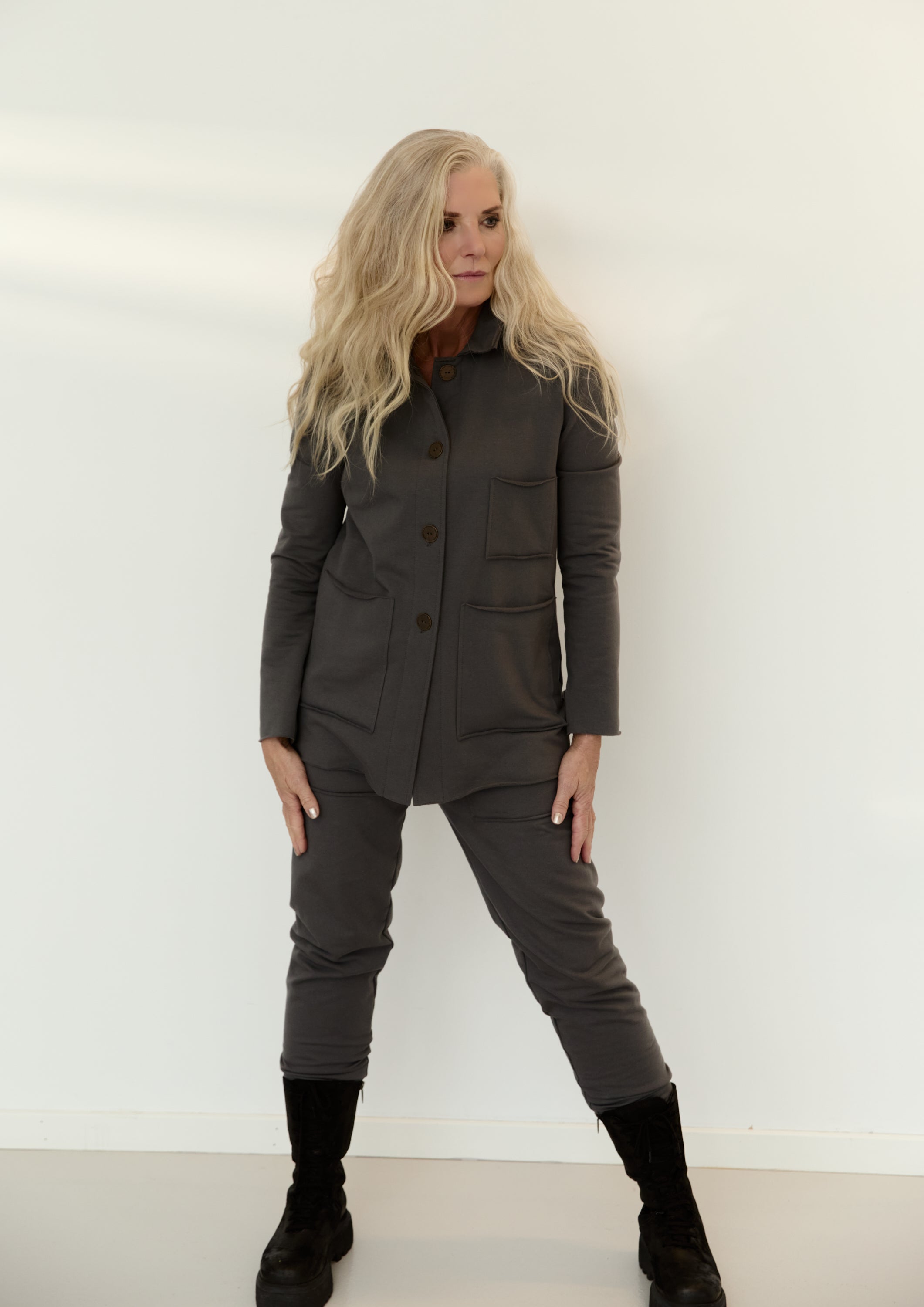 HENRIETTE STEFFENSEN COPENHAGEN SAFARI JACKET - 77004 CARDIGANS GREY 905