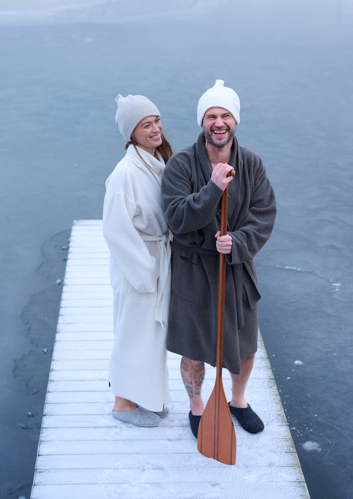 HENRIETTE STEFFENSEN COPENHAGEN SAUNA HAT DOUBLE - 4104 L & S ACCESSORIES OFF WHITE 802