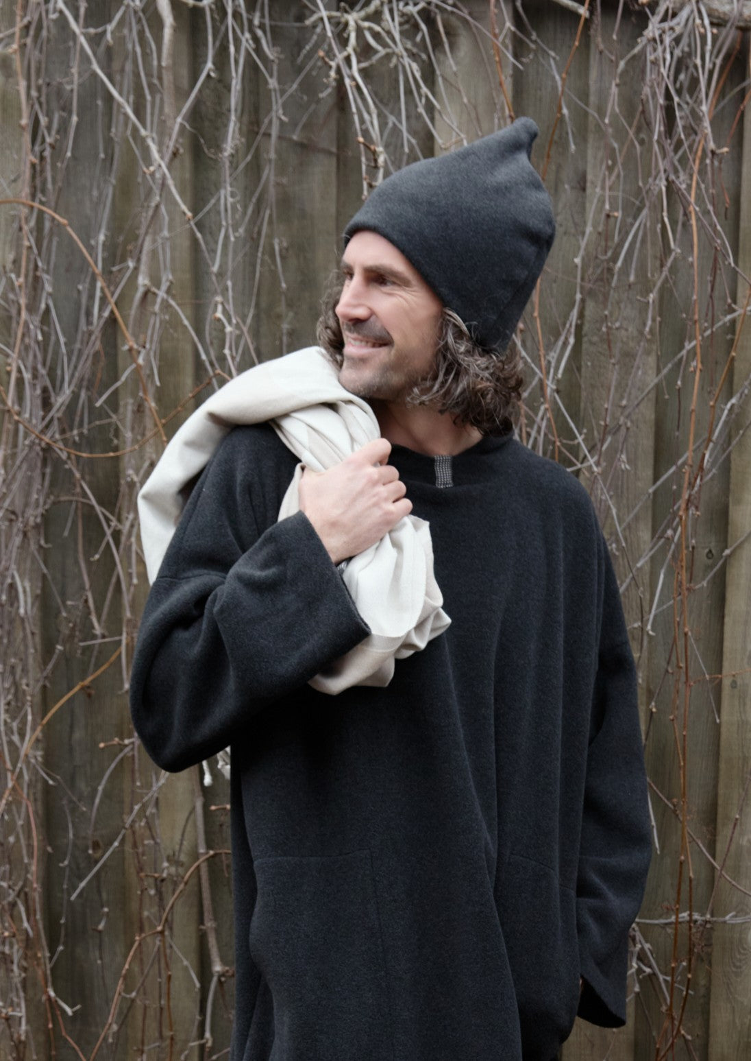 HENRIETTE STEFFENSEN COPENHAGEN SAUNA HAT DOUBLE - 4104 L & S ACCESSORIES SOFT BLACK 914