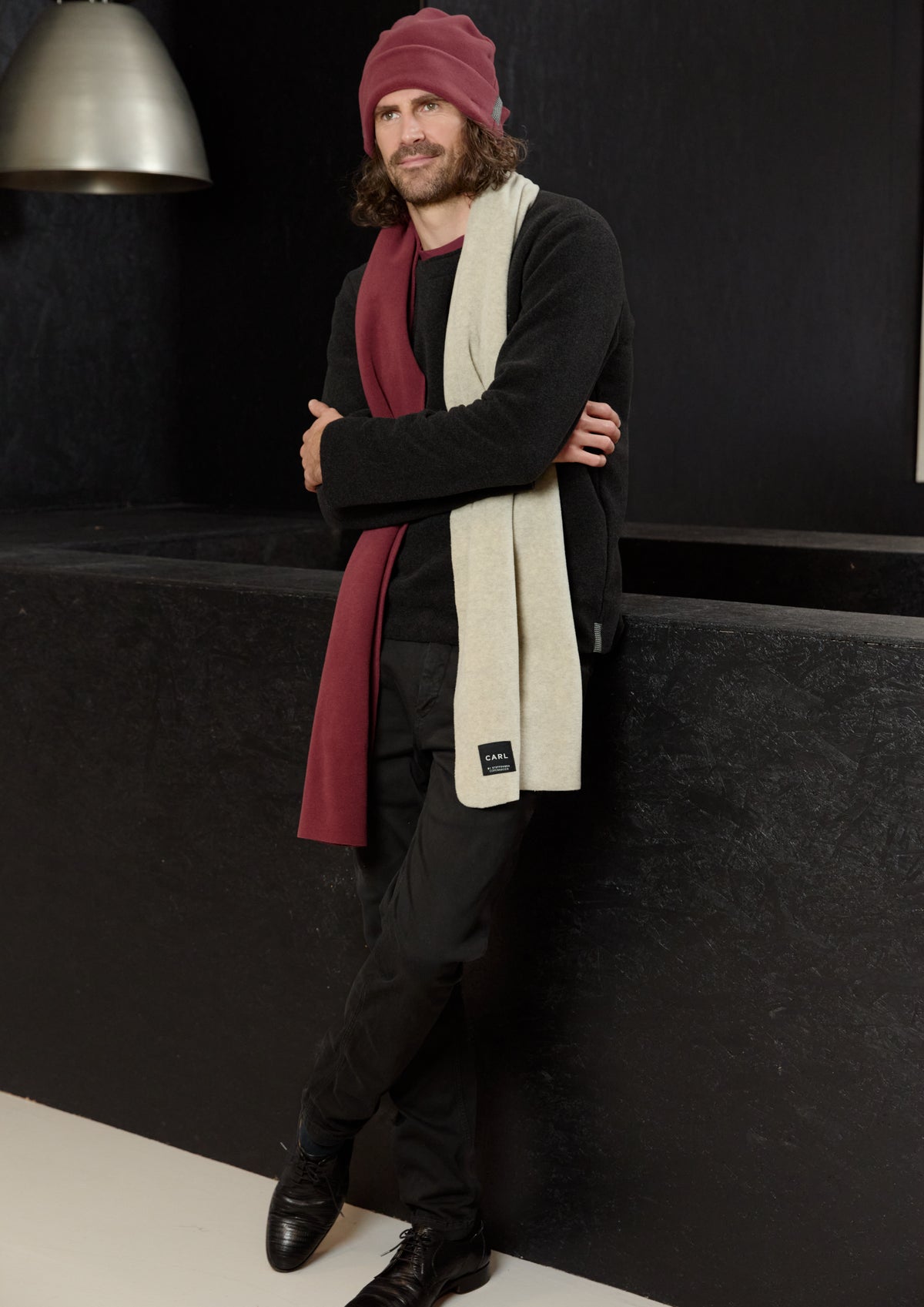 CARL BY STEFFENSEN COPENHAGEN SCARF IN SOFT FLEECE - 1004C SCARFS BORDEAUX 474