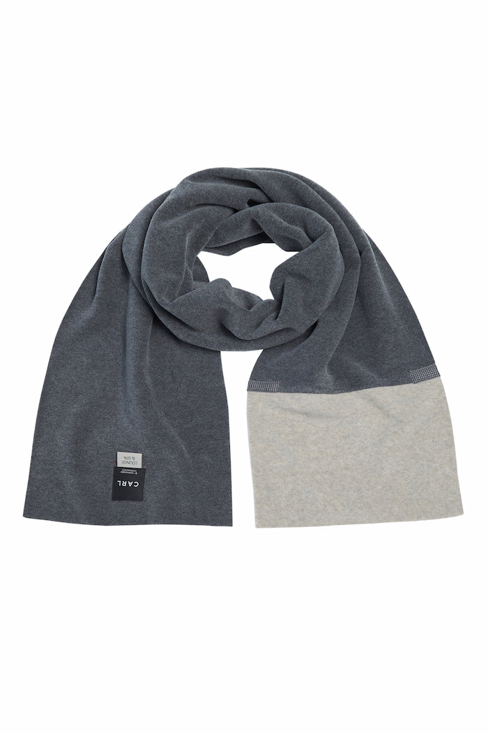 CARL BY STEFFENSEN COPENHAGEN SCARF MEN - 1015C L & S ACCESSORIES GREY/SAND 940
