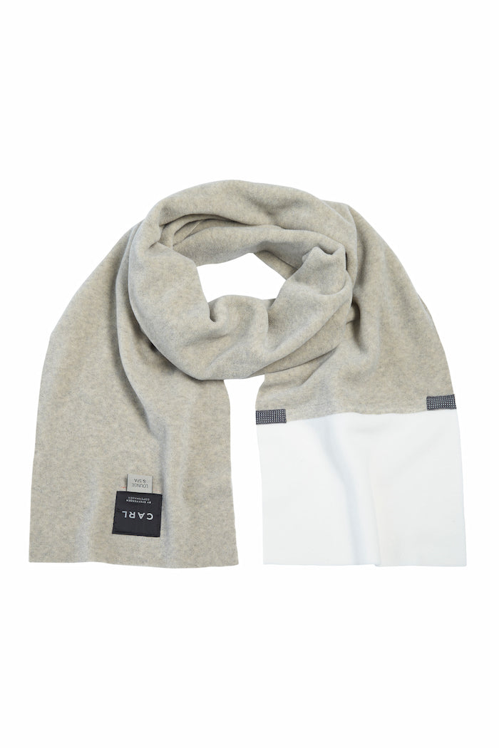 CARL BY STEFFENSEN COPENHAGEN SCARF MEN - 1015C L & S ACCESSORIES SAND/OFF WHITE 450